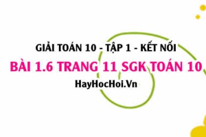 Giải bài 1.6 trang 11 Toán 10 Tập 1 SGK Kết nối tri thức